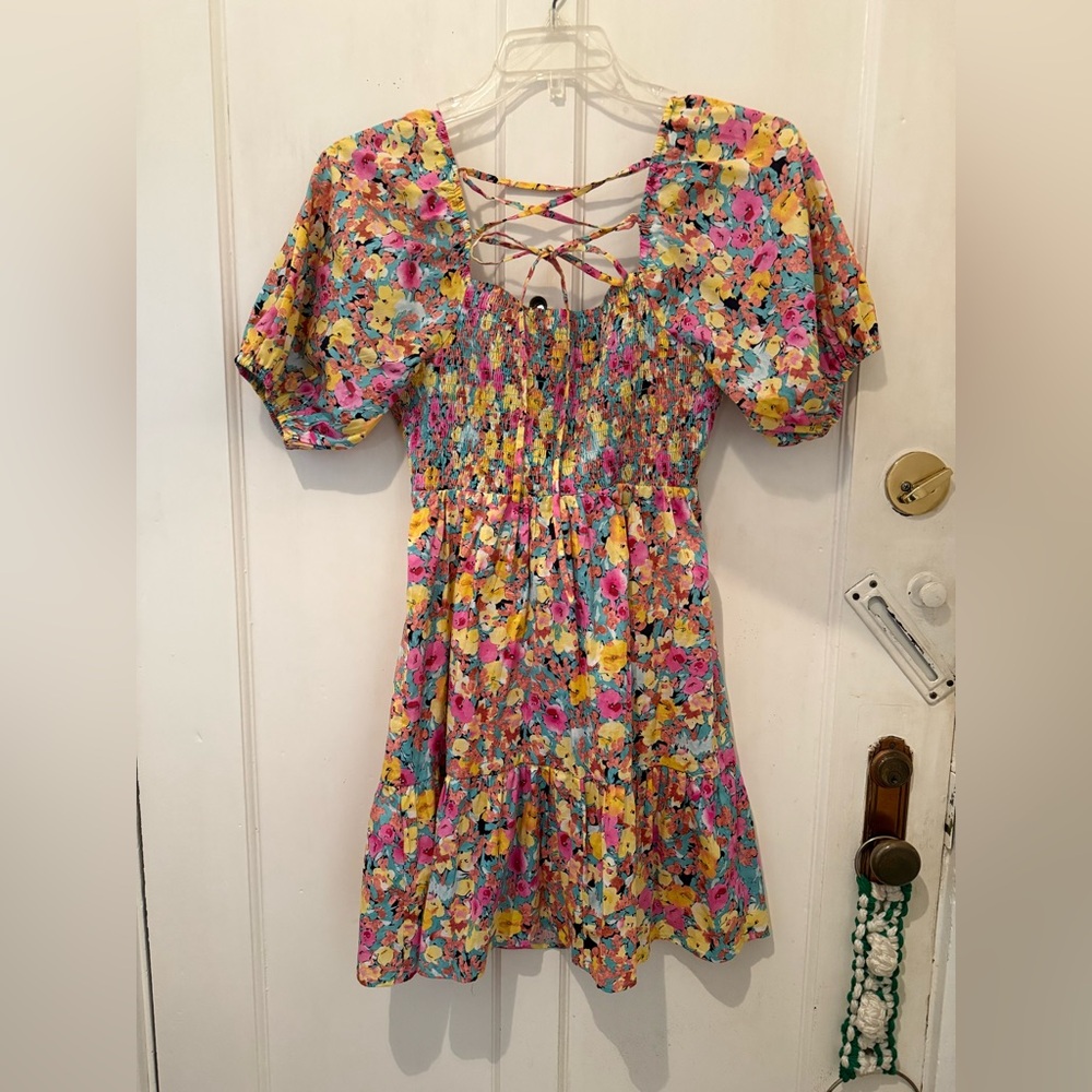 Lush Multi-Color Floral Dress
